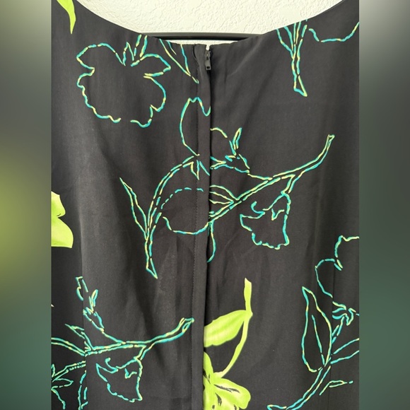 Studio 1 Women's Black Floral Maxi Dress 14 Petite Spring Vintage - Picture 12 of 14